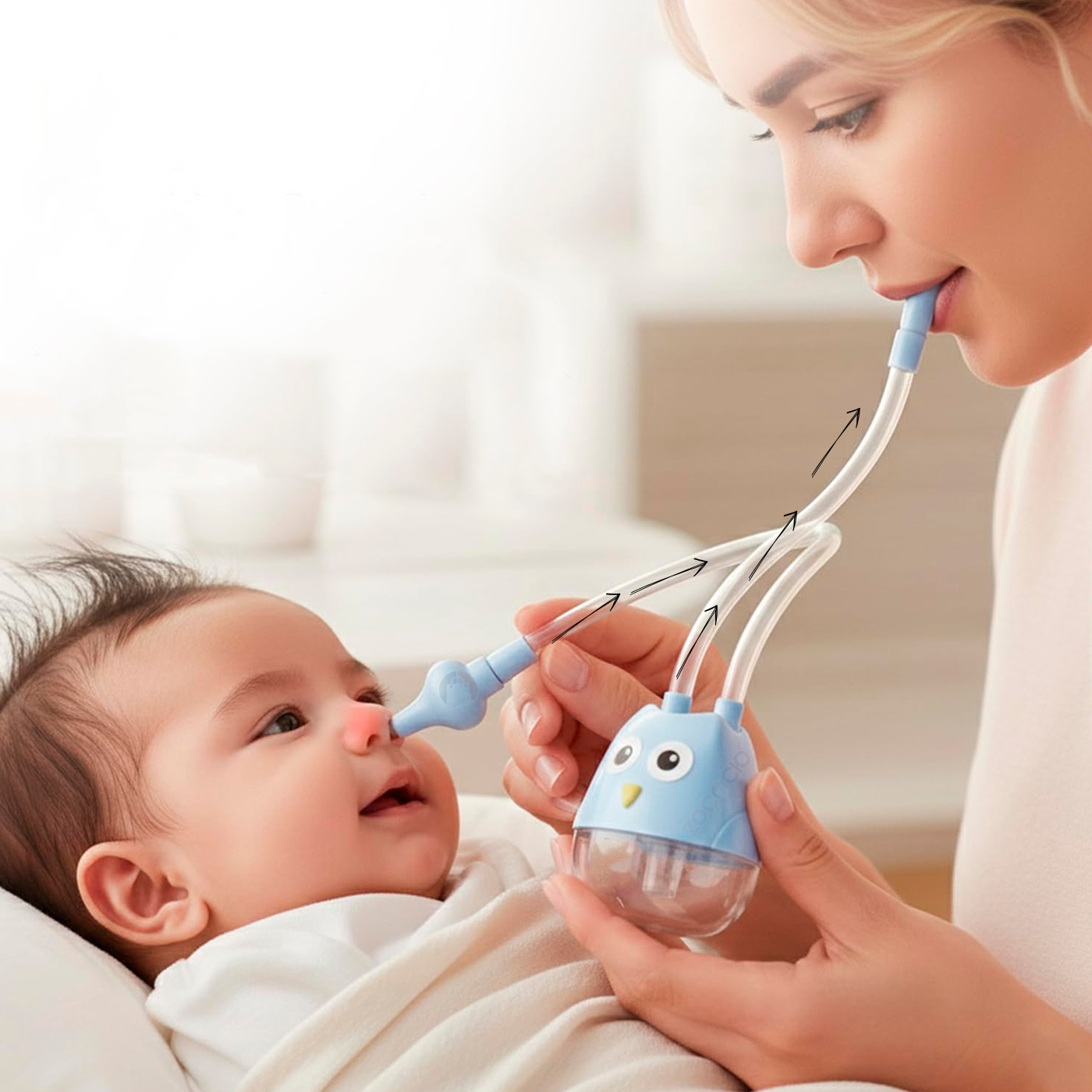 Set de aspirador nasal + rodilleras